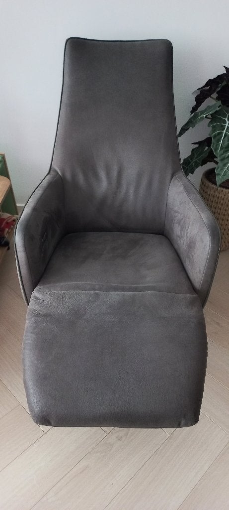 Prominent elektrische relaxfauteuils antraciet maat S, Huis en Inrichting, Fauteuils, Ophalen, Gebruikt, 75 tot 100 cm, Stof