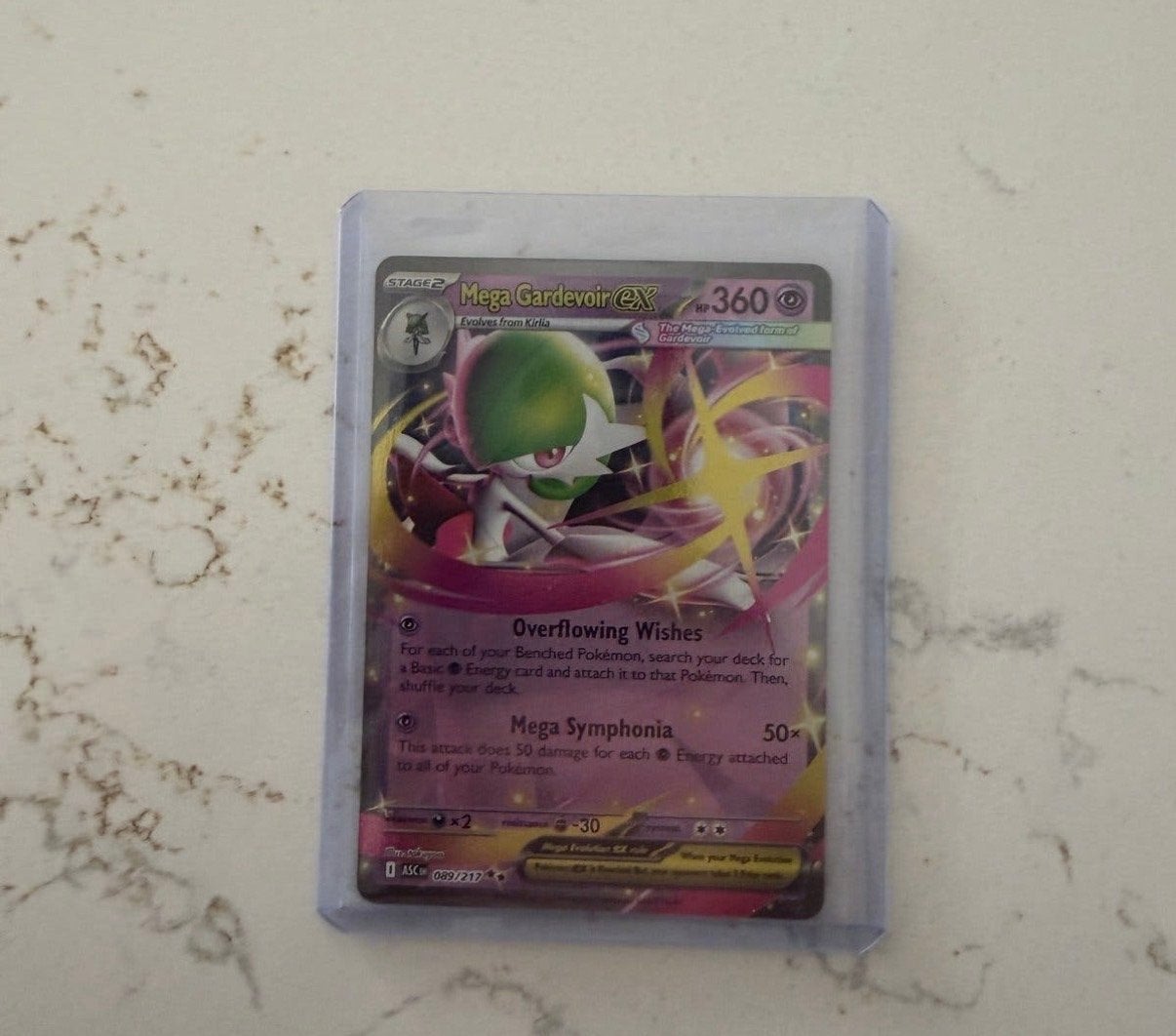 Mega Gardevoir EX 089/217 Ascended Heroes Pokémon Kaart, Ophalen of Verzenden, Zo goed als nieuw, Losse kaart, Foil
