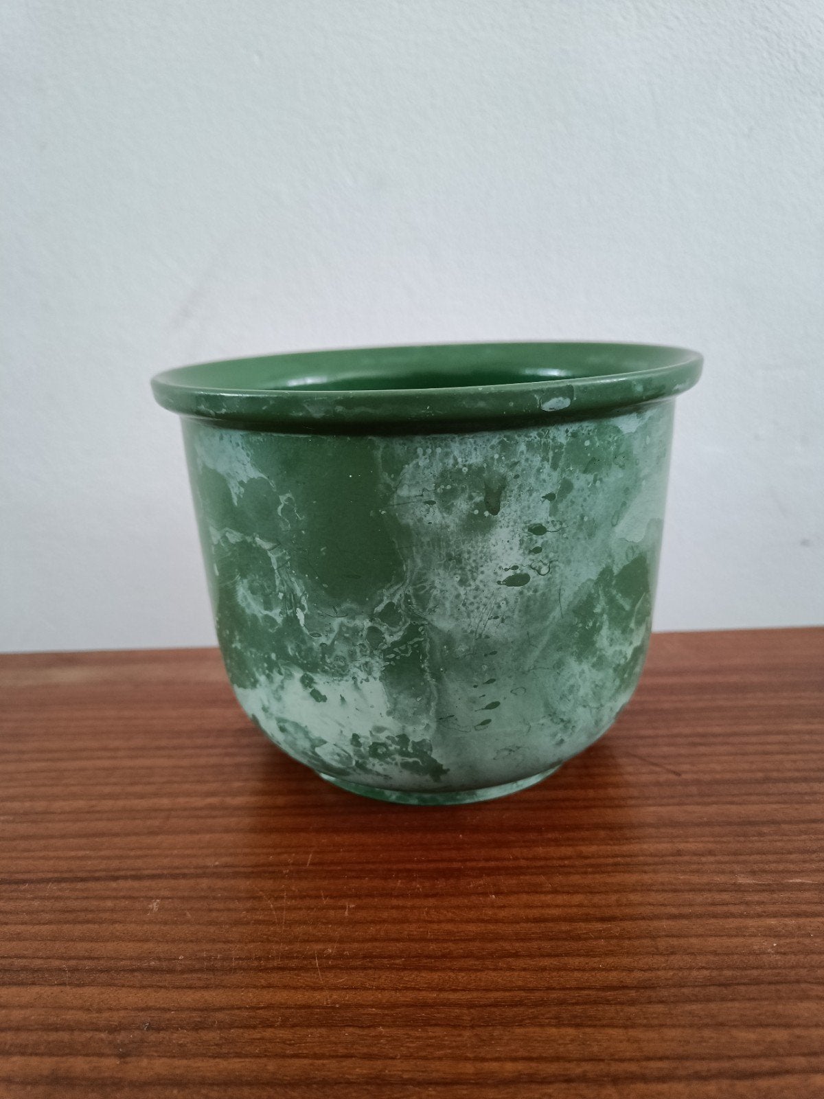 Vintage Groene Bloempot - Made in Germany, Antiek en Kunst, Ophalen of Verzenden