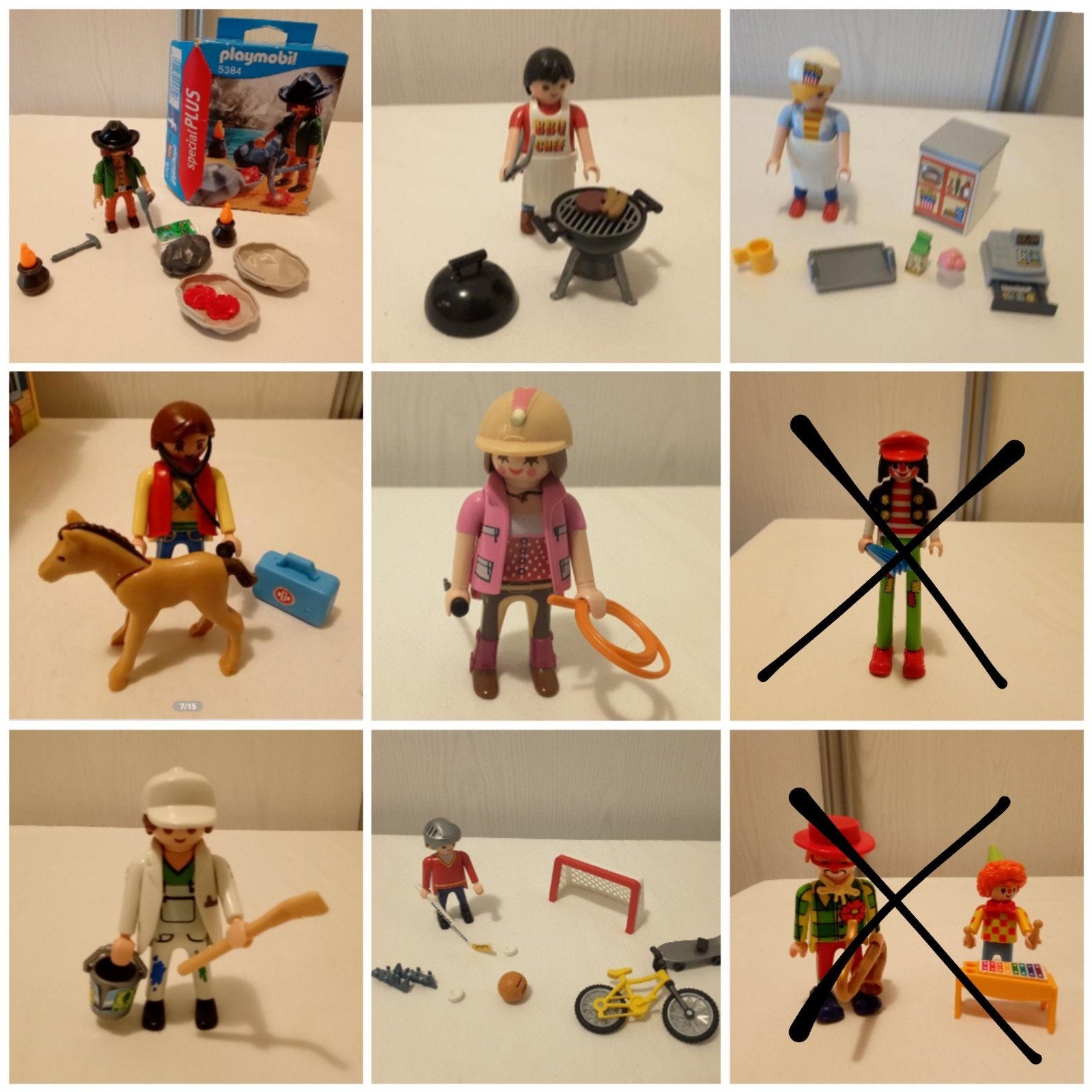 Playmobil beroepen: sportman, dierenarts, archeloog,bbq che, Ophalen of Verzenden