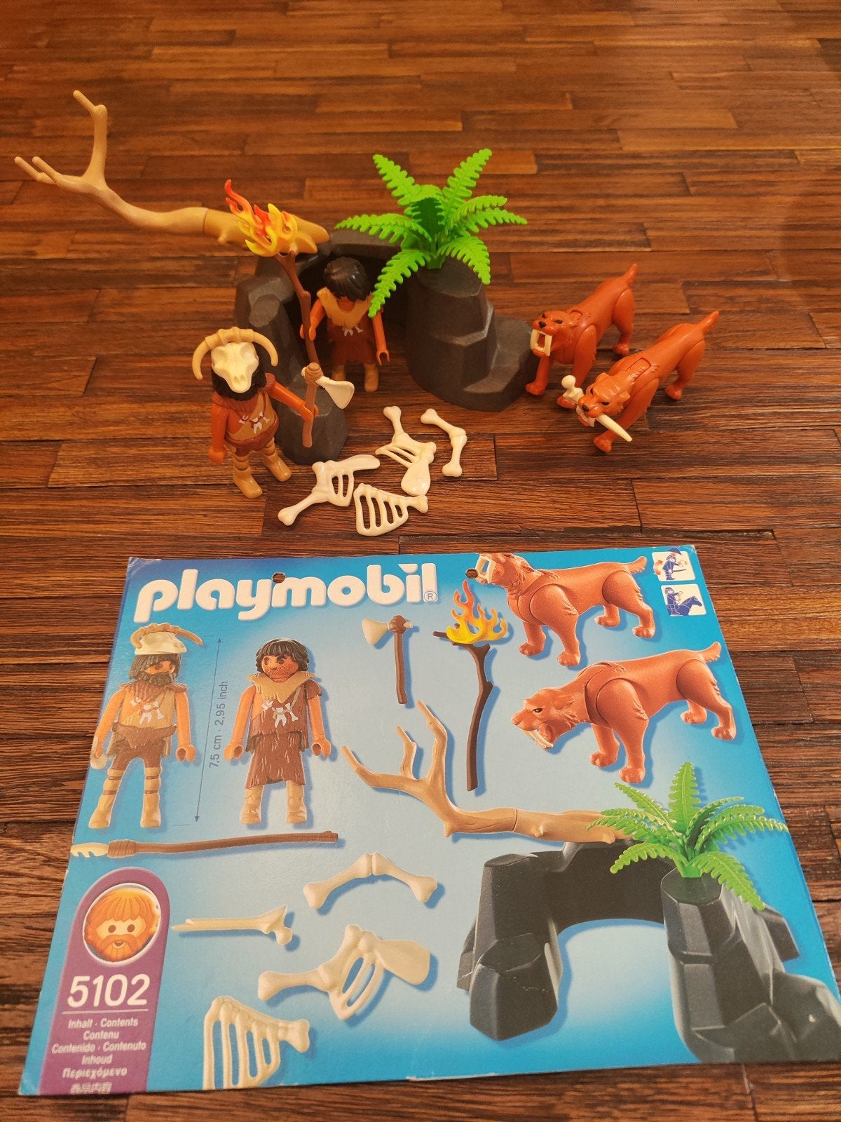 Playmobil 5102 Holbewoners met sabeltandtijgers, Complete set, Zo goed als nieuw, Figuren, Historisch