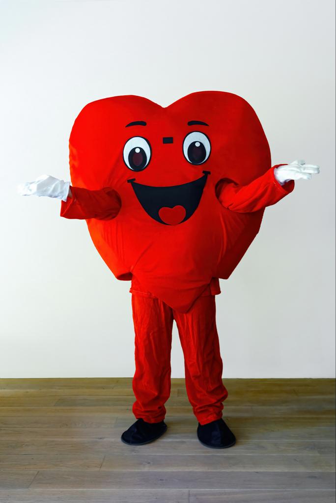 Hart mascotte te huur voor evenementen en feesten, Ophalen of Verzenden, Zo goed als nieuw