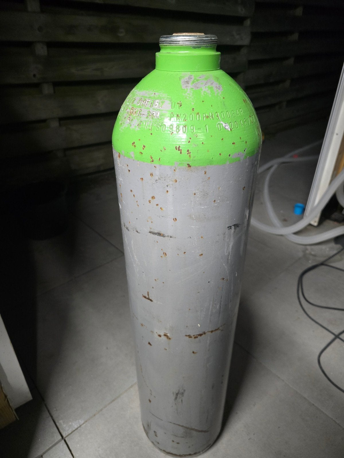 lege gasfles, gas cillinder, tastank, argon, co2, menggas, Ophalen