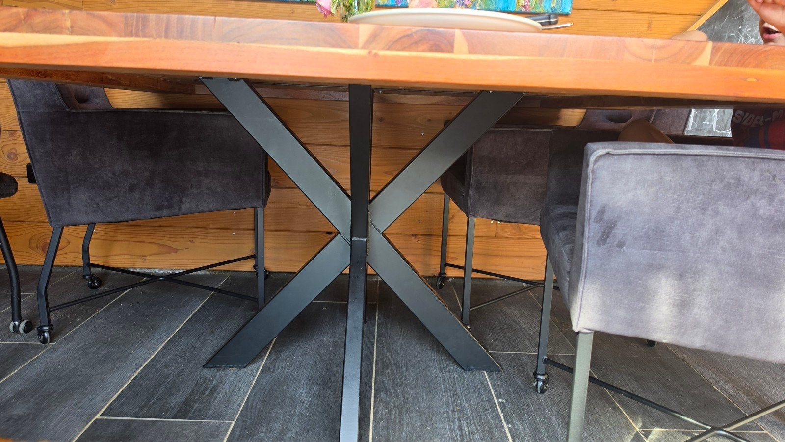 Eettafel 150x150, Ophalen, Rechthoekig, Hout
