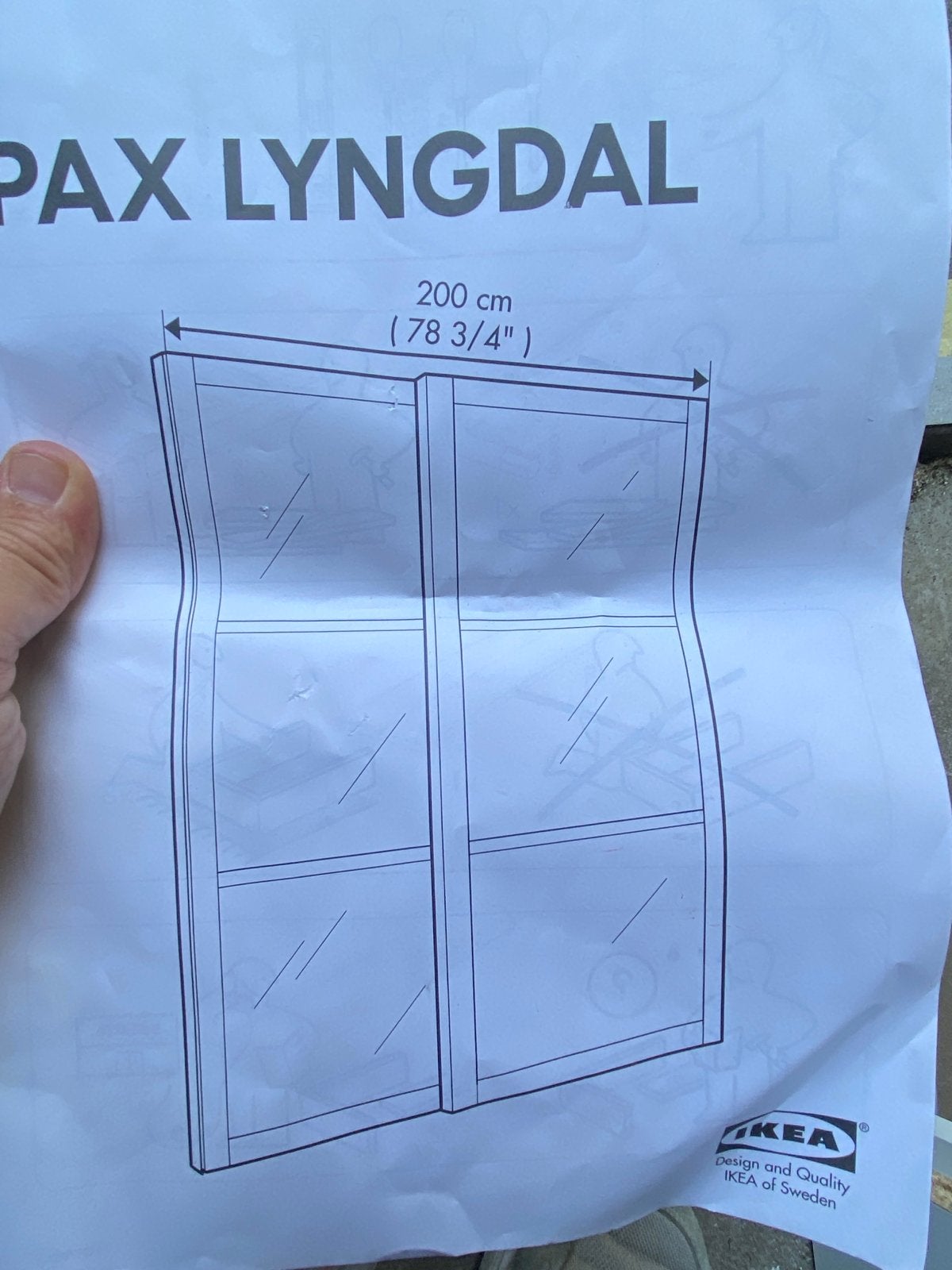 IKEA PAX LYNGDAL Schuifdeuren (200 cm breed), Gebruikt, 200 cm of meer, 150 tot 200 cm, Ophalen of Verzenden
