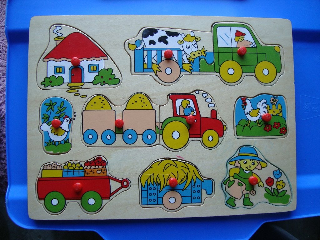 Houten puzzel, 2 tot 4 jaar, Nieuw, Van hout, Meer dan 50 stukjes