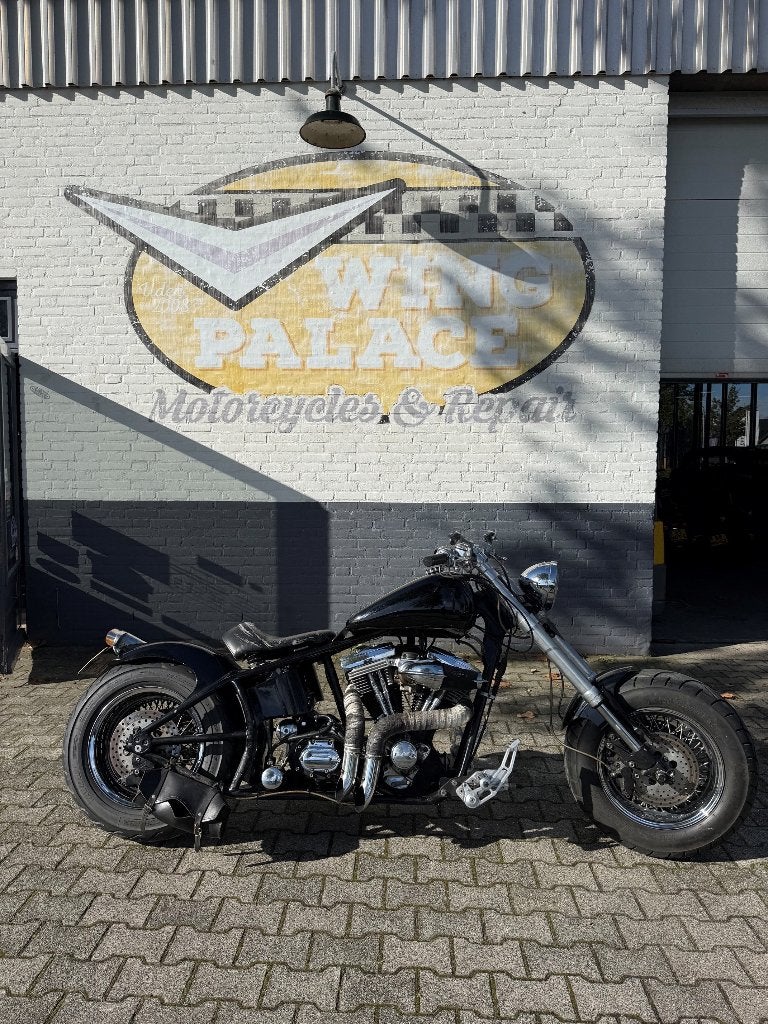 Harley hardtail custom "the bulldozer" 230 rear tire A2 mog., Motoren, 2 cilinders, Occasion, 1340 cc, Chopper