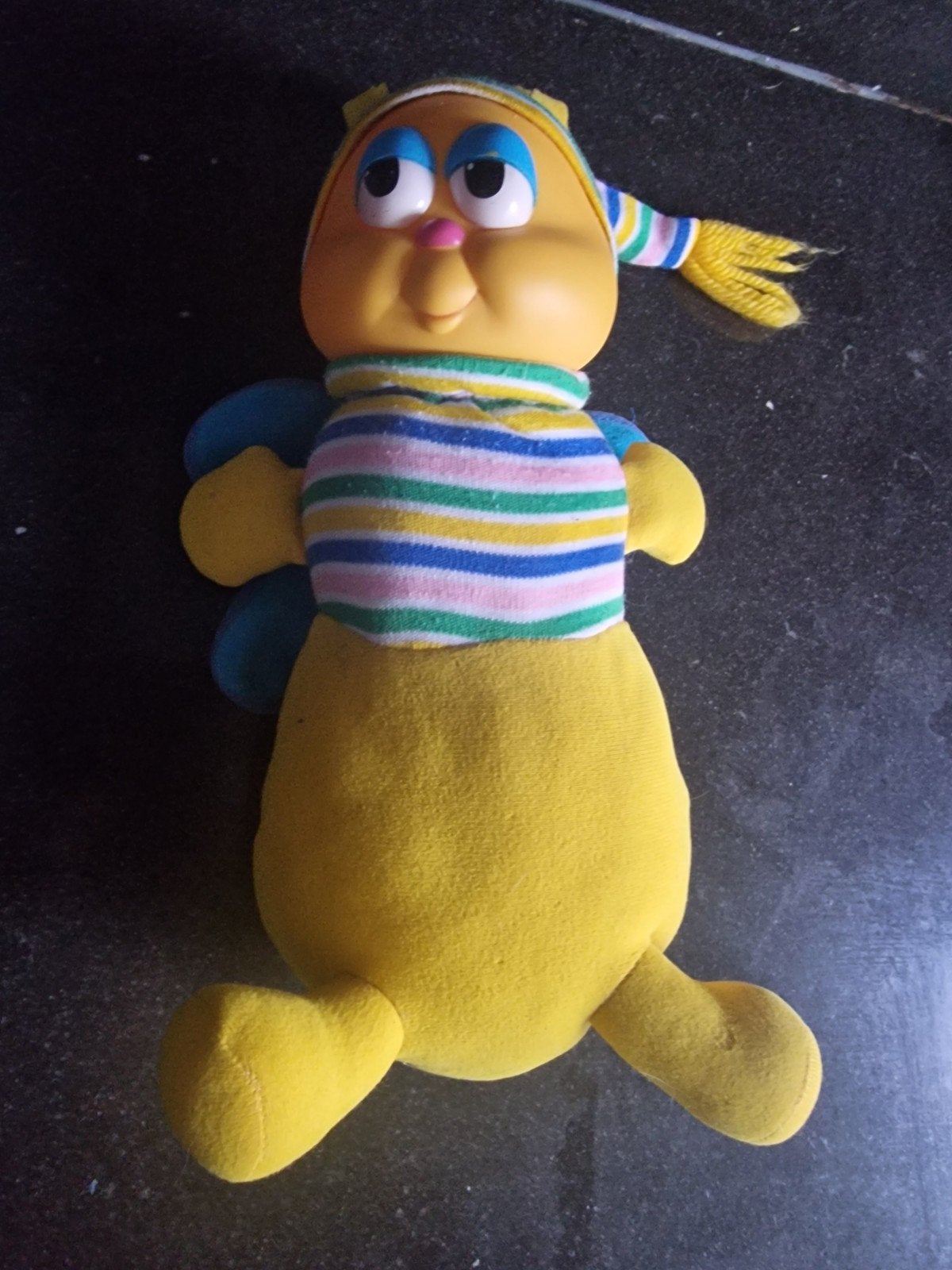Vintage Haabro 1980 knuffel bij met rits en vleugels, Kinderen en Baby's, Gebruikt, Overige merken, Overige typen, Ophalen of Verzenden