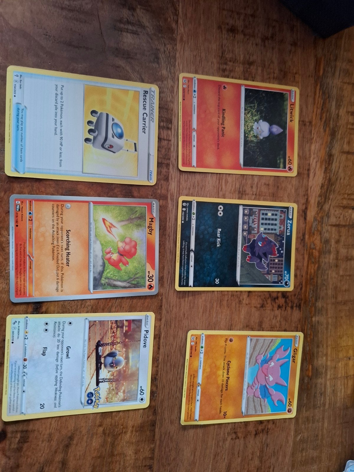 Pokémon kaarten: Magby, Zorua, Litwick,Pidove,Gligar,Resc, Ophalen of Verzenden