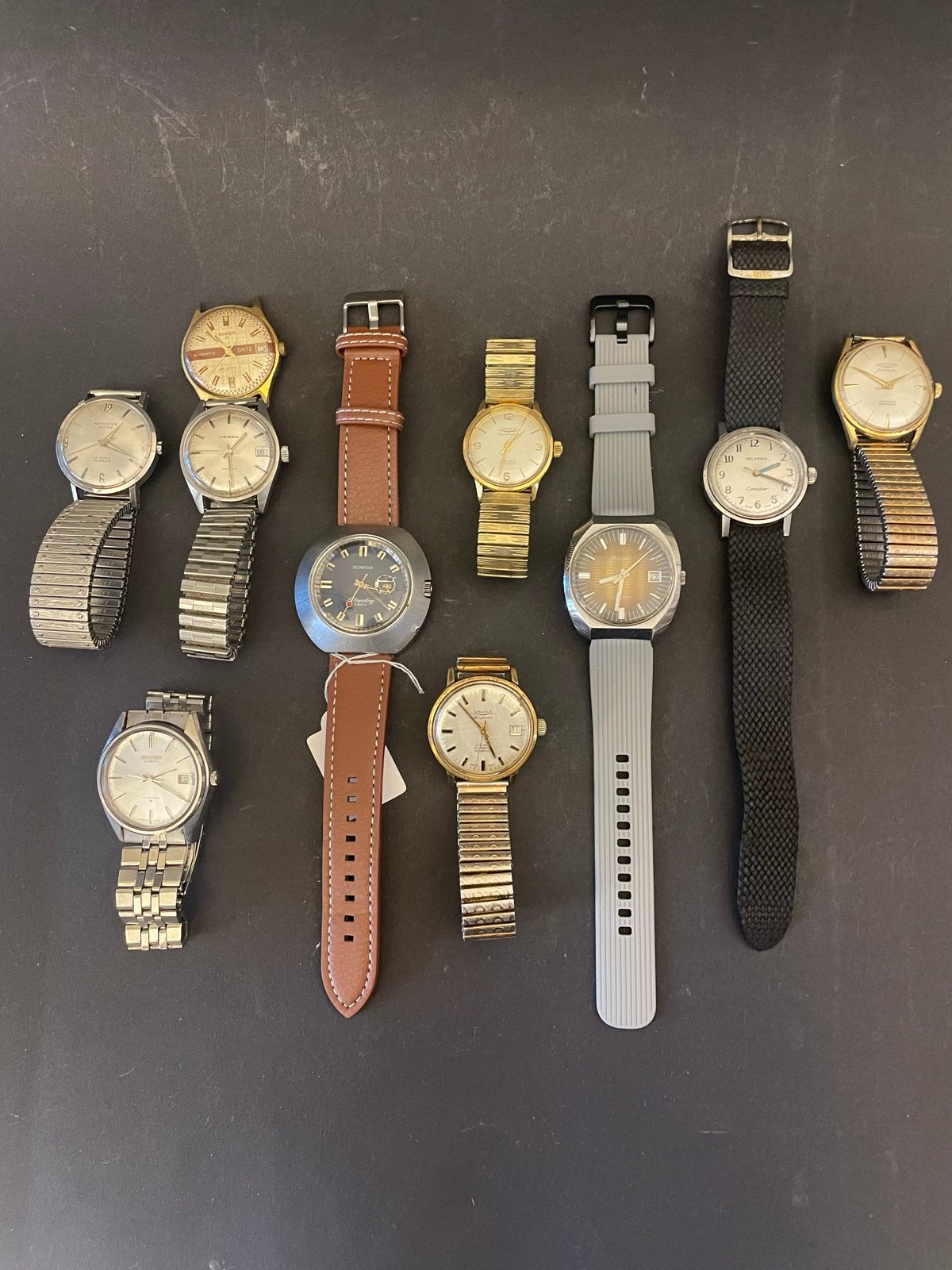 Lot Vintage Horloges: Lincoln, Palerma, Prisma, Remova, Seik, Overige merken, Overige materialen, Met bandje, Polshorloge