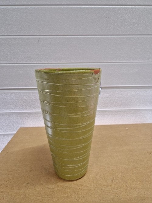 bloempotten / vaas groen geel gestreept, Ophalen of Verzenden, 'T Olde Gre-j, Info@toldegrej.nl, Endepoelstraat 20f Didam
