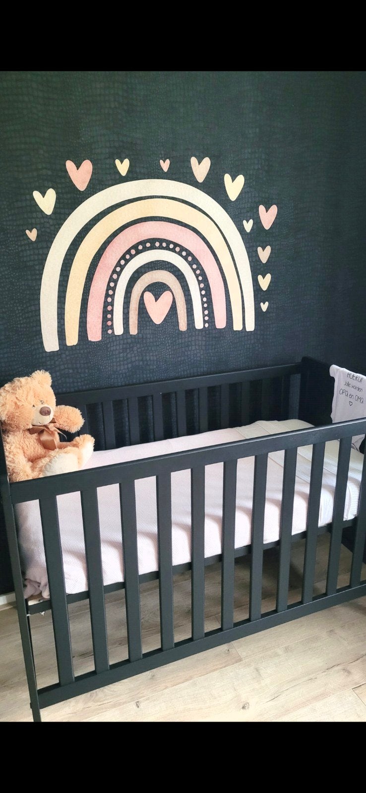 Babybedje met commode Europe Baby Ralph II Babybed Mat Zwart, Ophalen, Zo goed als nieuw