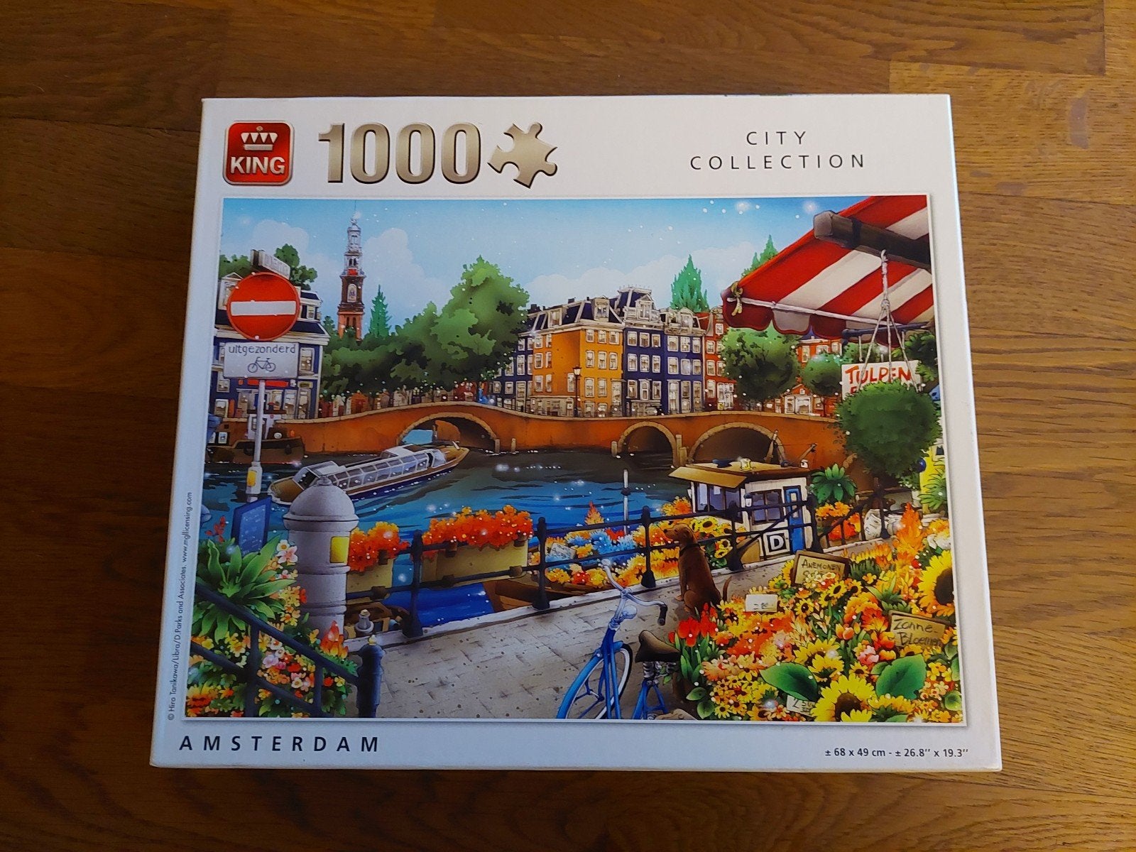 King Legpuzzel Amsterdam City Collection 1000 stukjes, Ophalen of Verzenden, 500 t/m 1500 stukjes, Gebruikt, Legpuzzel