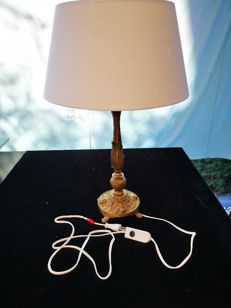 vintage Schemerlamp Barok Rococo tafellamp Hollywood Regency, Ophalen of Verzenden, Gebruikt