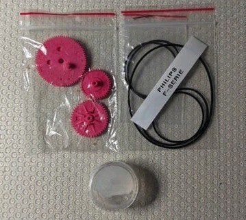 snaren en tandwiel set Philips TC141 / MSM-1 of 2 loopwerk, Audio, Tv en Foto, Verzenden, Enkel, Philips
