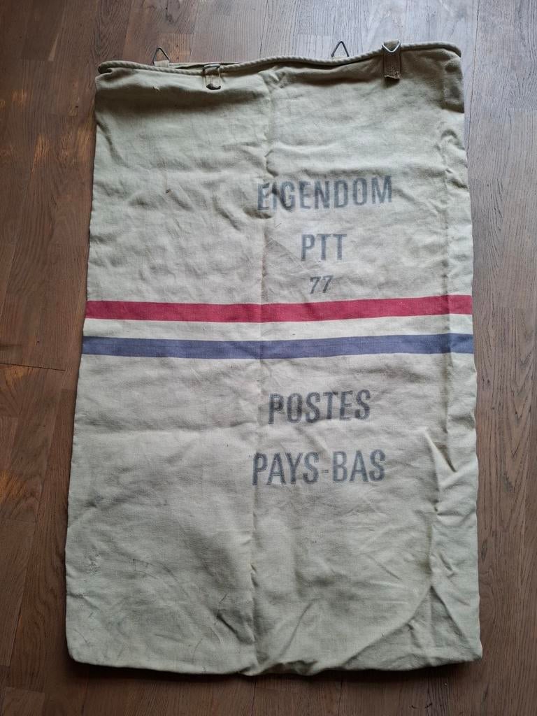Vintage PTT postzak - 'Eigendom PTT Postes Pays-Bas', Ophalen of Verzenden