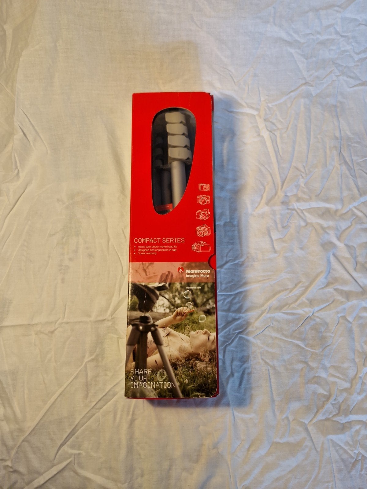 Manfrotto Compact Series Statief - Nieuw in doos, Nieuw, 150 tot 175 cm, Inklapbaar, Manfrotto
