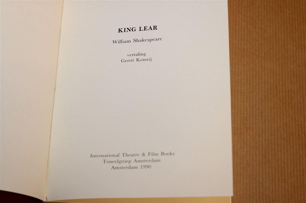 King Lear — Shakespeare in Vertaling van Gerrit Komrij, Boeken, Ophalen of Verzenden, Gelezen