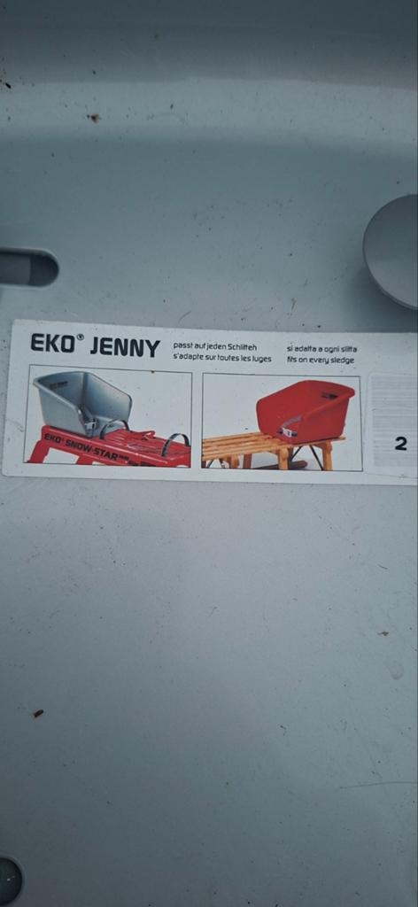 EKO Jenny Babyzitje voor slee - Zo goed als nieuw, Ophalen of Verzenden, Zo goed als nieuw, Kunststof