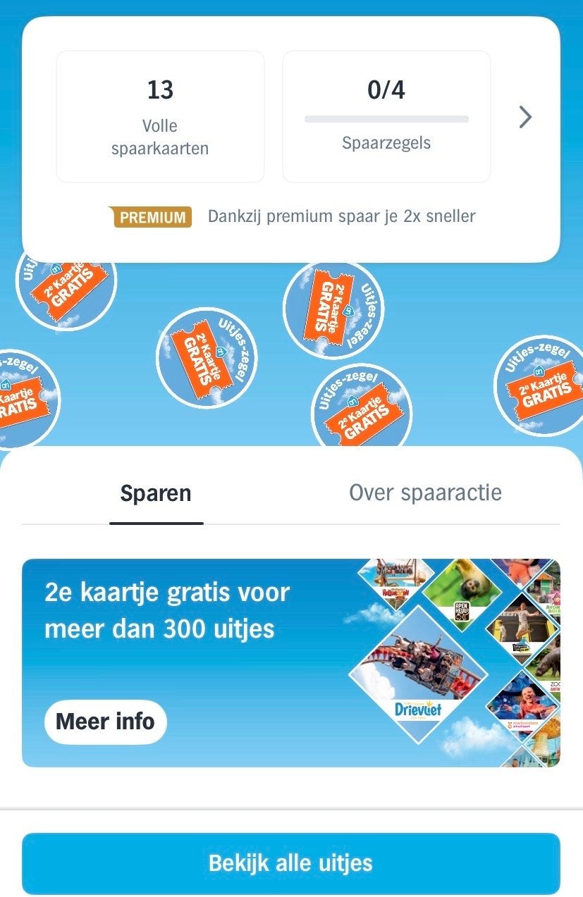 13 volle spaarkaarten voor 2e kaartje gratis uitjes, Ophalen of Verzenden, Winkel, Super of Benzinepomp, Volle spaarkaart