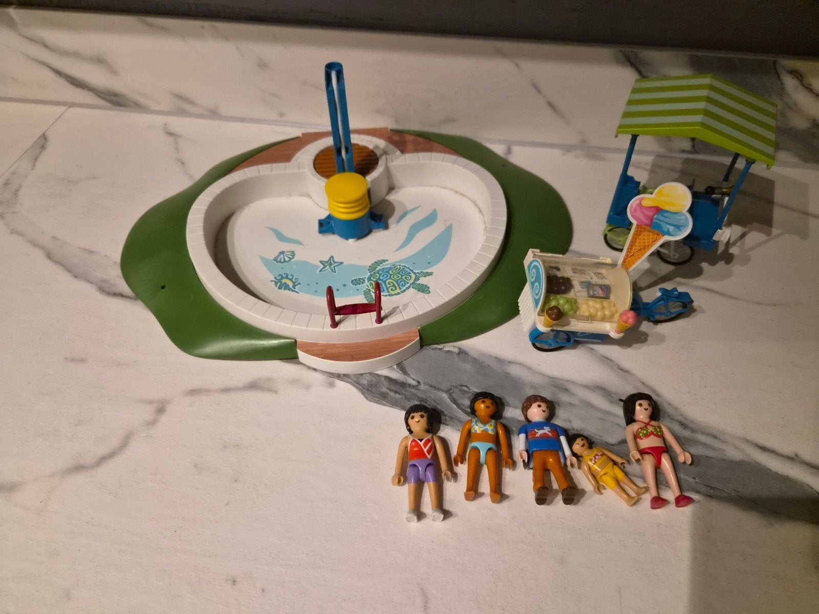 Playmobil zwembad met ijskraam en poppetjes, Ophalen, Gebruikt, Jongen of Meisje