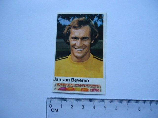 sticker 1977 PSV Legende Jan van Beveren gilda snoep wk 78, Verzenden, Zo goed als nieuw