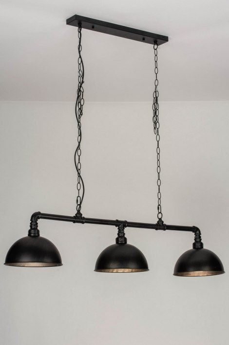 hanglamp 120cm bar tafel keuken pooltafel lamp brons zwart, Ophalen of Verzenden, Nieuw, Metaal