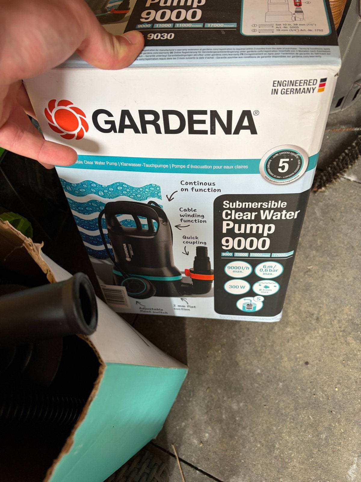 Gardena 9000 Schoonwater Dompelpomp (Art. 9030), Tuin en Terras, Ophalen of Verzenden, Gebruikt, Elektrisch, Dompelpomp
