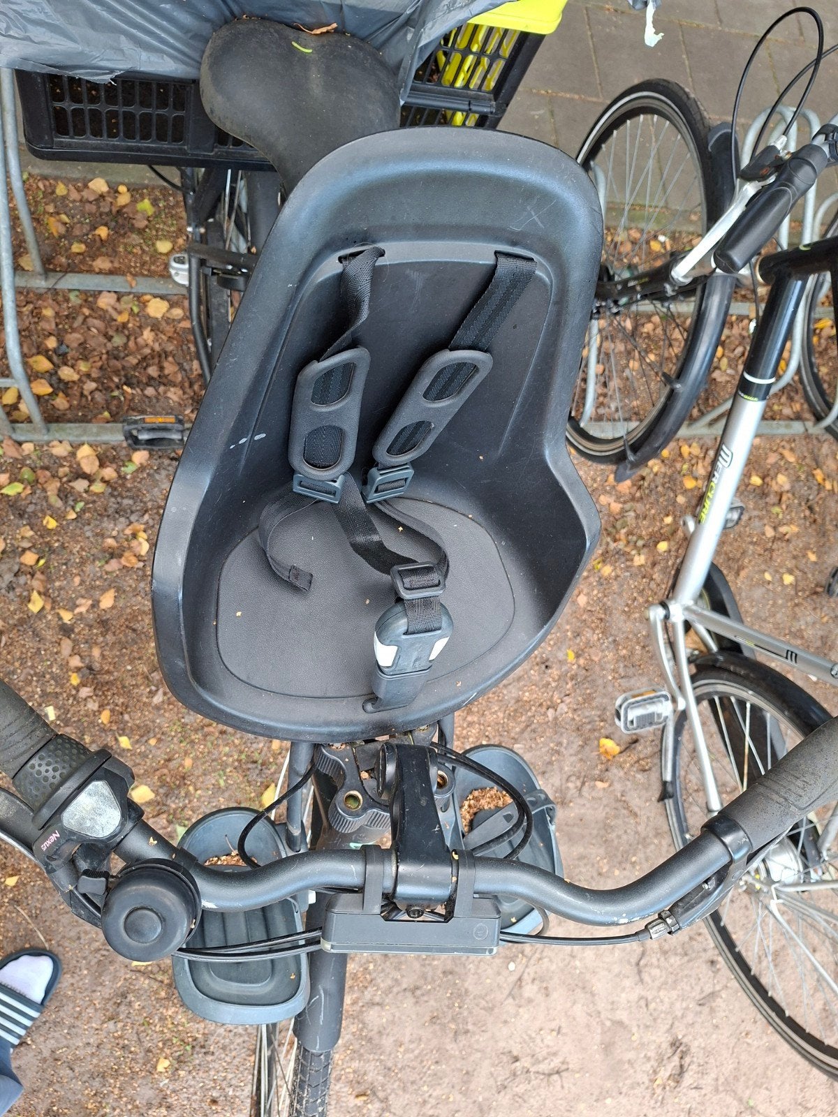 Bobike One Mini Voorzitje + Windscherm Zwart/Antraciet, Ophalen, Voorzitje, Bobike, 0 t/m 13 kg