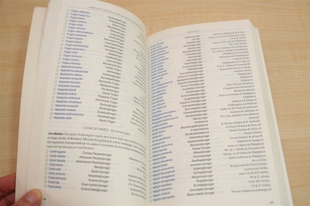 Vogels van de Wereld — Complete Checklist van Alle Soorten, Ophalen of Verzenden, Gelezen, Vogels