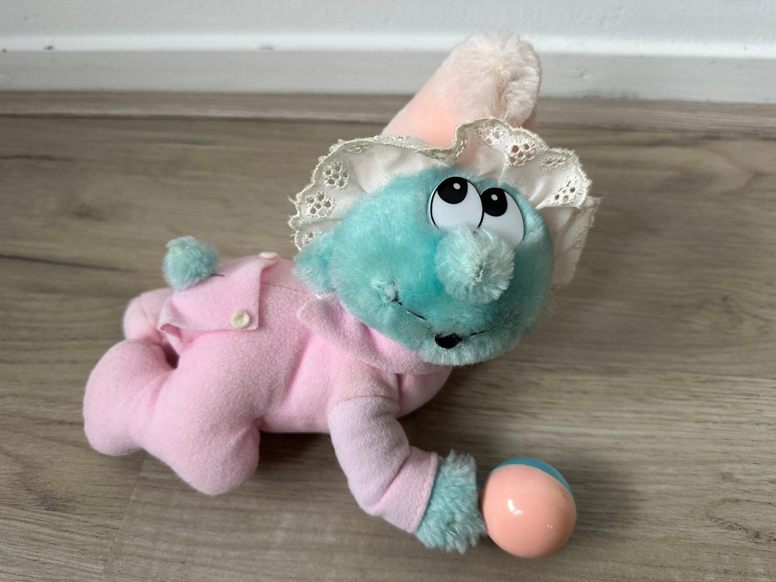 Babysmurf knuffel uit 1983, Ophalen of Verzenden, Gebruikt, Babysmurf, Poppetje, Figuurtje of Knuffel