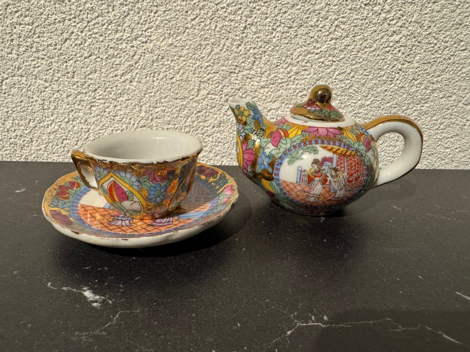 poppenservies miniatuur theeservies koffieservies kan kopje, Antiek en Kunst, Ophalen of Verzenden