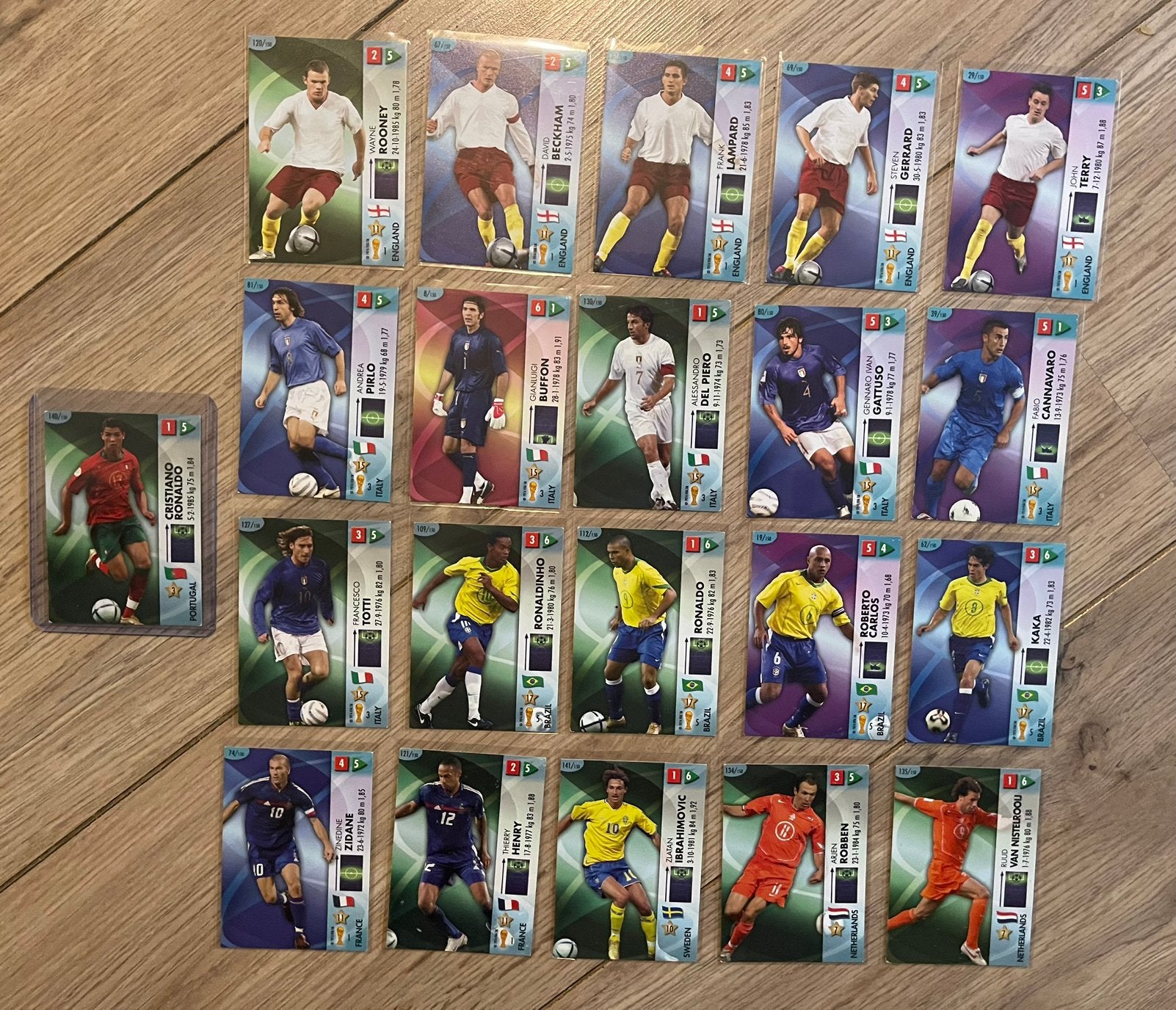 Panini GOAAAL WK 2006 –21 kaarten– Ronaldo Ronaldinho Zidane, Ophalen of Verzenden