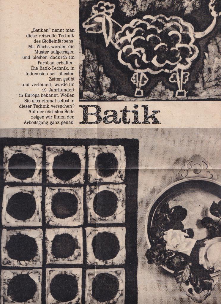 094 Artikel over Batikken 2 pag. in Duits, Verzenden, Gebruikt, Meerdere media, Overige typen