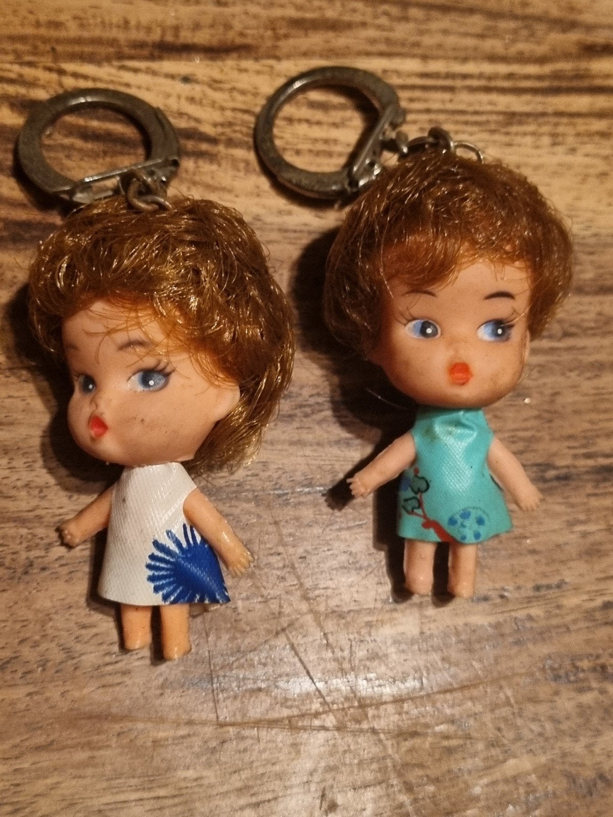 Vintage poppen sleutelhangers - set van 2, Verzamelen, Ophalen of Verzenden, Gebruikt