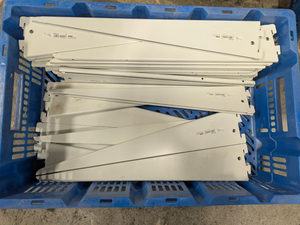 35x Plankdragers Wit 470mm Dubbele Haak Extra Stevig, Huis en Inrichting, Woonaccessoires | Wandplanken en Boekenplanken, Ophalen