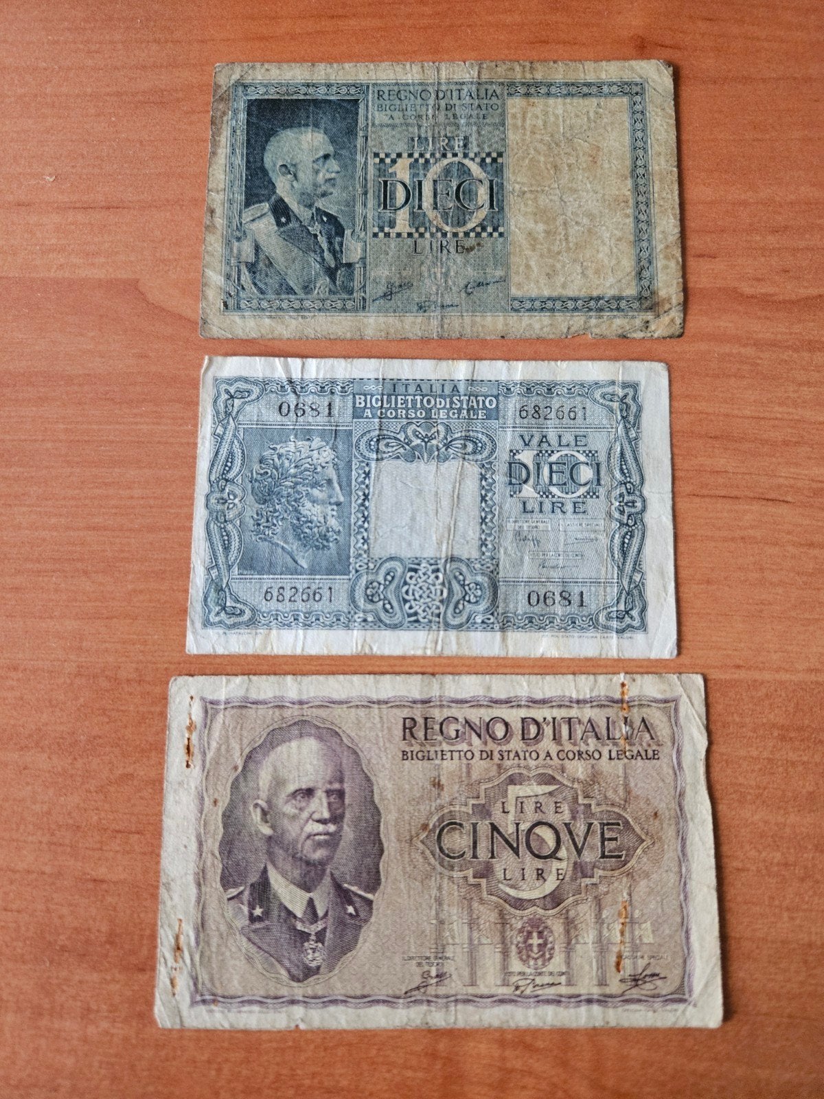 3 bankbiljetten Italië set oude, Ophalen of Verzenden, Italië, Setje