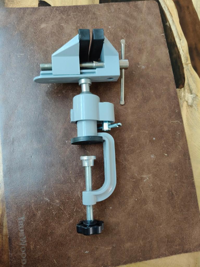 Mini Tafel bankschroef - Draaibaar en Klembaar, Doe-het-zelf en Verbouw, Gereedschap | Handgereedschap, Ophalen of Verzenden, Zo goed als nieuw