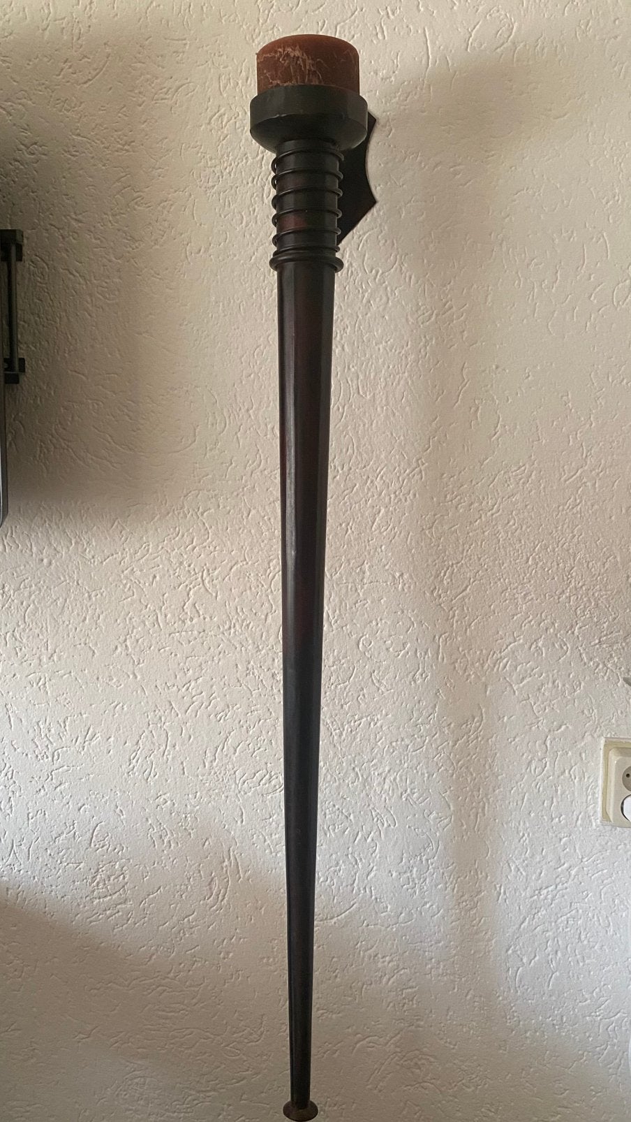 2X metalen wand kandelaars incl kaarsen, Antiek en Kunst, Ophalen, Overige materialen