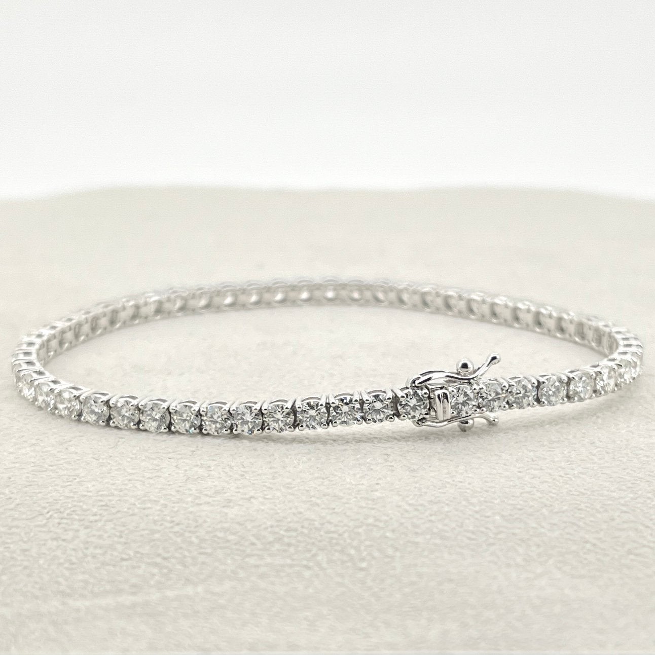 Diamant Tennis Armband 5.59ct E/F VVS1-VS2 14K/585 Gold IGI, Nieuw, Ophalen of Verzenden, Met edelsteen, Goud