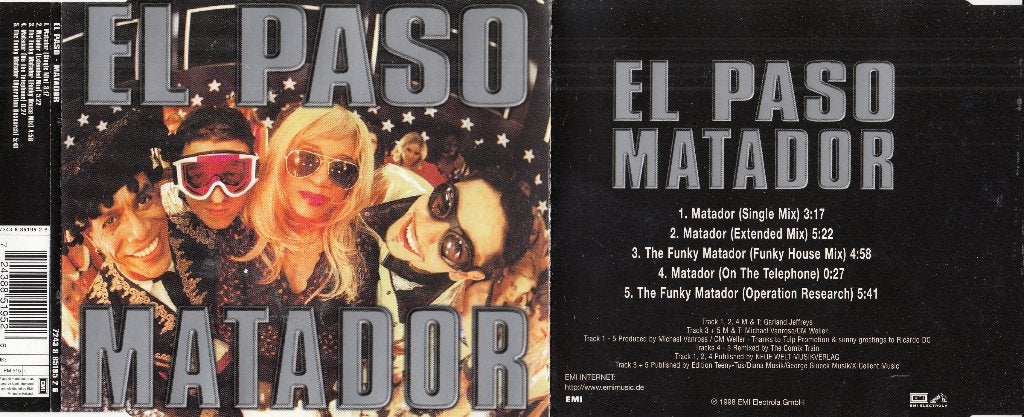 CD-MAXI-SINGLE- 1998 - El Paso – Matador, Gebruikt, Pop, Ophalen of Verzenden, Single