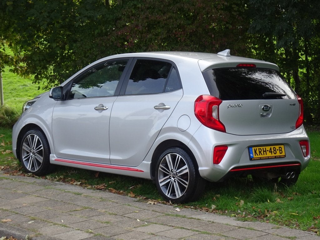 Kia Picanto 1.0 CVVT GT-Line met Leder en Stoel en Stuur ver, Keurmerk '100% Onderhouden', Dealer onderhouden, Gebruikt, Euro 6