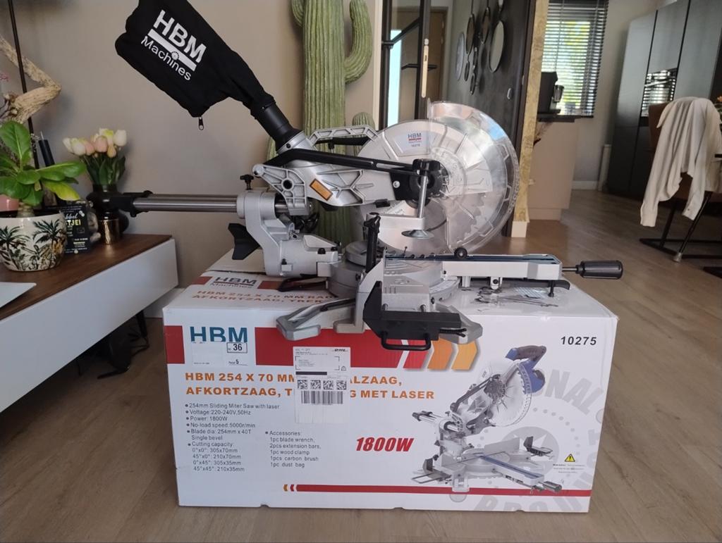 HBM Afkortzaag 254 x 70 mm  helemaal nieuw, Ophalen, 70 mm of meer, HBM, Nieuw