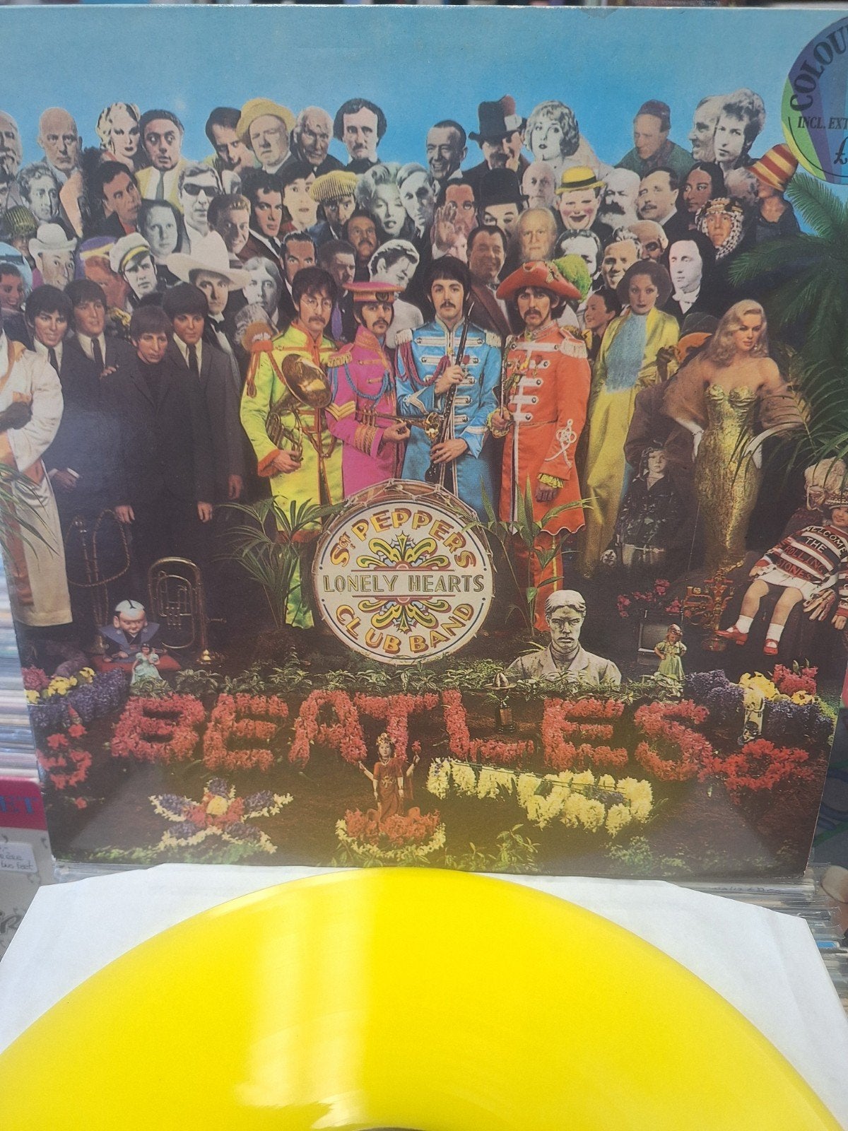 The Beatles Sgt Pepper's Lonely Hearts Club Band, geel vinyl, Cd's en Dvd's, Vinyl | Pop, Gebruikt, Ophalen of Verzenden, 12 inch