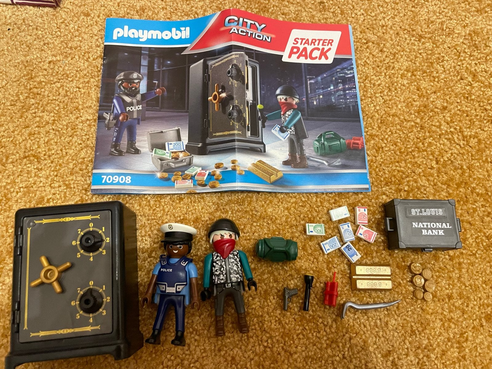 Playmobil City Action Starter Pack 70908 - Bankoverval, Verzenden, Zo goed als nieuw, Jongen of Meisje