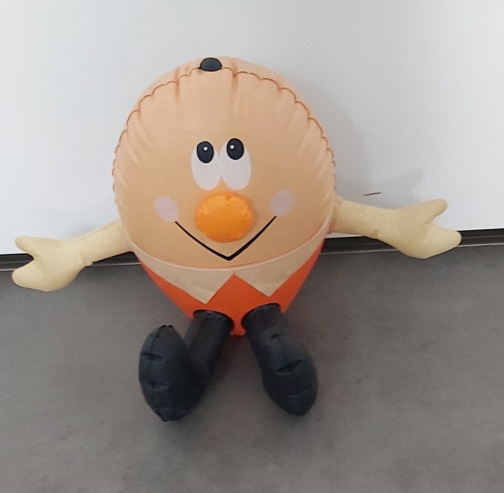 Jaren'70 Takara Humpty Dumpty Opblaasbare Tuimelaar (rinkel), Verzamelen, Ophalen of Verzenden, Gebruikt
