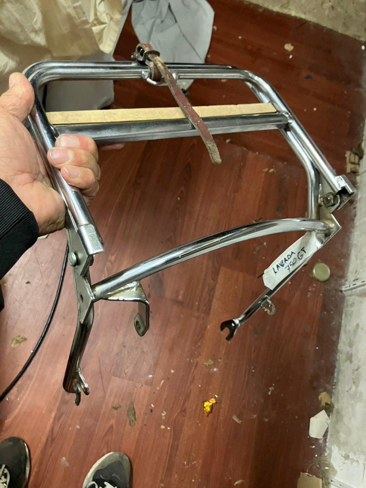 Origineel bagagerek Laverda 750 Gt zeer mooi chroom, Ophalen of Verzenden, Gebruikt