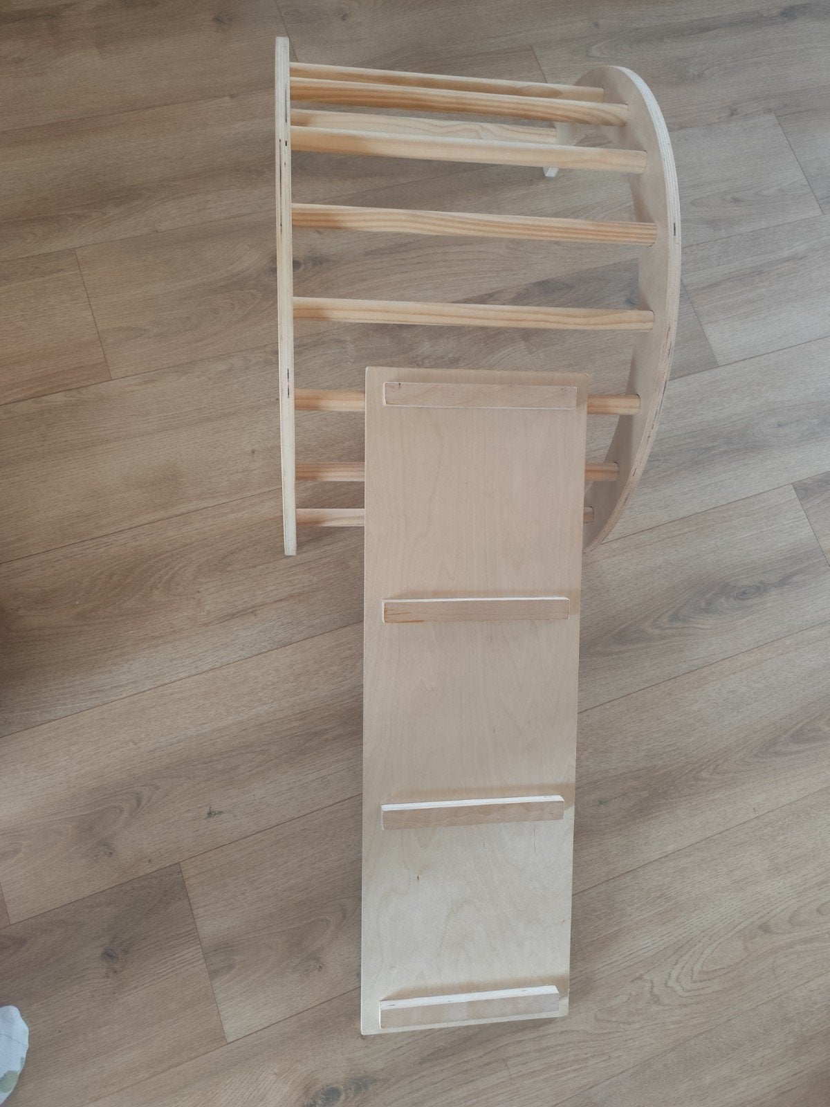 Houten klimrek met glijbaan voor kinderen, Kinderen en Baby's, Ophalen, Zo goed als nieuw, Klimwand