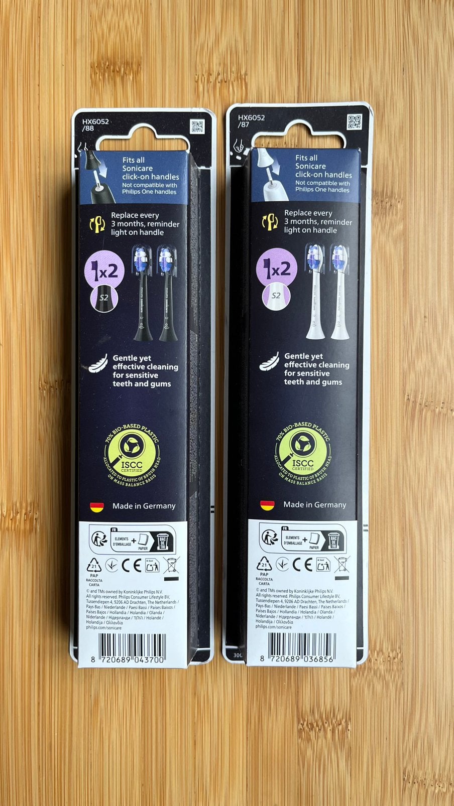 Philips sonicare S2 sensitive opzetborstels 2x 2pack, Ophalen of Verzenden, Nieuw, Opzetborstel