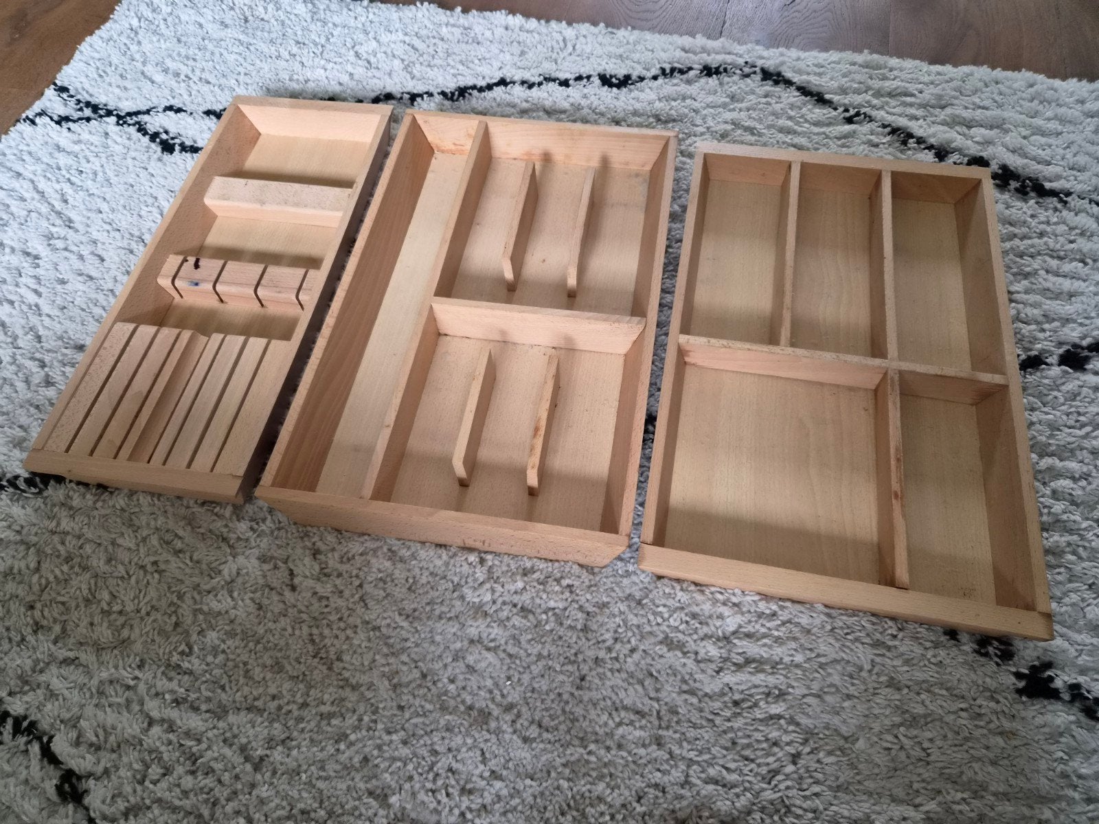 IKEA Rationell houten lade-inzet - 3 stuks, Hout, Ophalen of Verzenden, Overige typen, Gebruikt